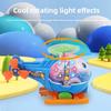 Childrens Light Up Flying Airplane Pull String Toy With Rotating Led For Education And Play