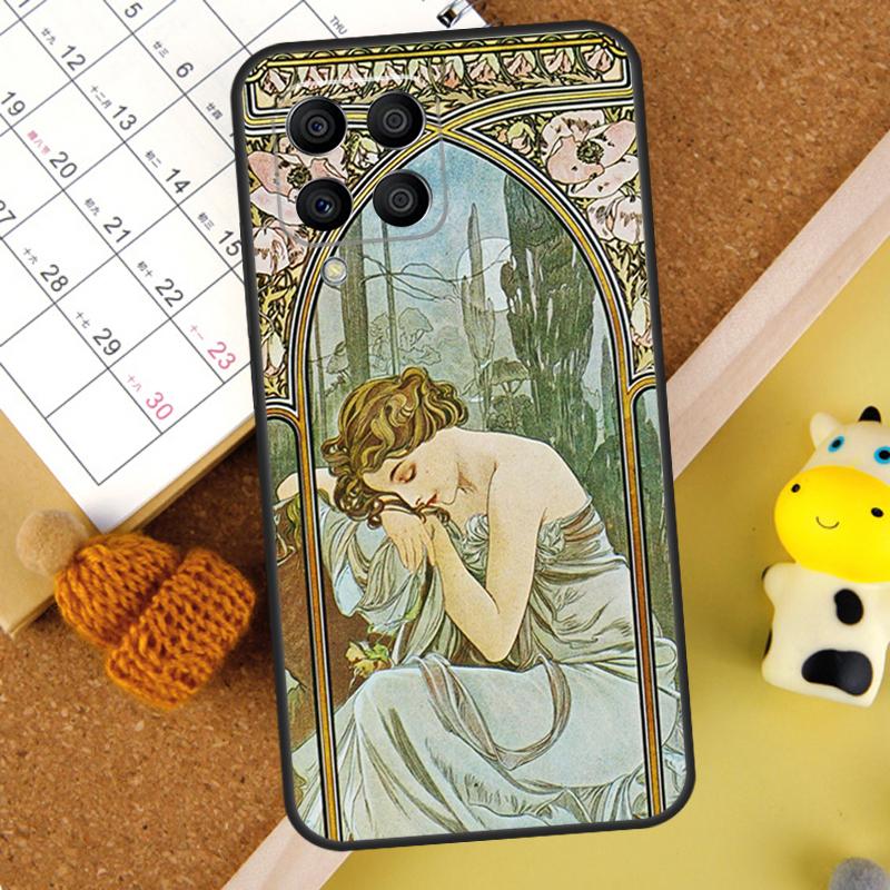 Alphonse Mucha Painted Case For Samsung Galaxy M31 M51 M21 M12 M32 M52 M20 M13 M23 M33 M53 M14 M34 M54 M30s Cover
