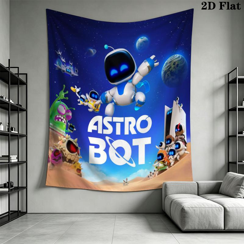 ASTRO BOT Wall Tapestry Aesthetic Wall Hanging Printed Fabric Blanket Decorative Tapestries for Bedroom Living Room Home Decor