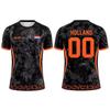 Maglia da Calcio Olandese per Uomo Modello Leone Olandese Asciugatura Rapida Traspirante Leggera T-shirt da Allenamento Calcio per Tifosi