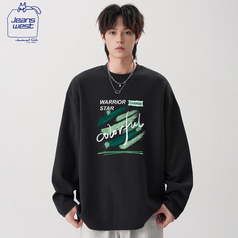 JEANSWEST CLUB Men s Loose Fit Long-Sleeve Cotton T-Shirt XL