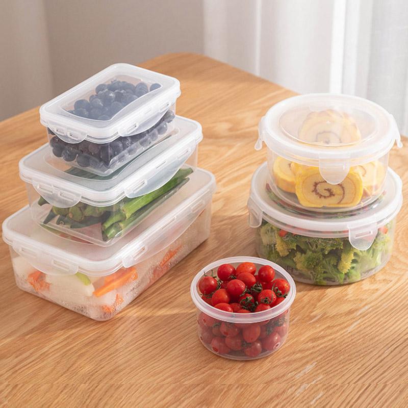 PP Bento Box Food Container Picnic Snack Meal Kitchen Food Storage Container Food Box for Kids Refrigerator Organizer Box