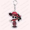 Heiß Populär Anime Cartoon Dämon Figur Schlüsselanhänger für Zubehör Tasche Angel Dust Schlüsselanhänger Ring Schlüsselring Schmuck Fans Freunde Geschenke