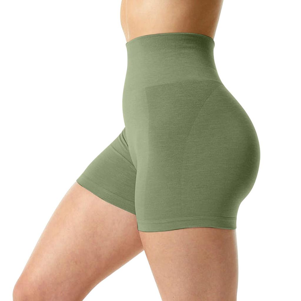 Pantaloni scurți pentru ridicarea fundului de antrenament pentru femei Pantaloni scurți cu talie înaltă, fără sudură, pentru gimnastică, yoga