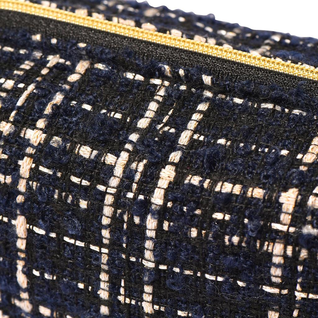 Francfranc Tweed Black Pouch, Small,