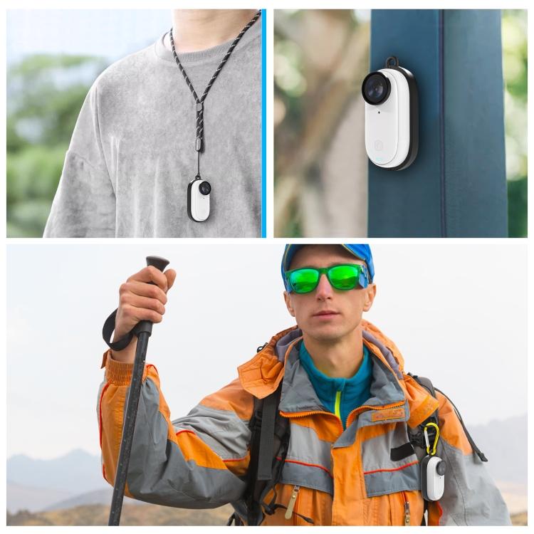 Do Insta360 GO 3 / GO 3S PULUZ Body Magnetyczna plastikowa rama ochronna z karabińczykiem (czarny)