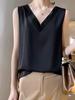 2025 Women's V-neck Ice Silk Camisole - Summer Mesh Base Layer Top