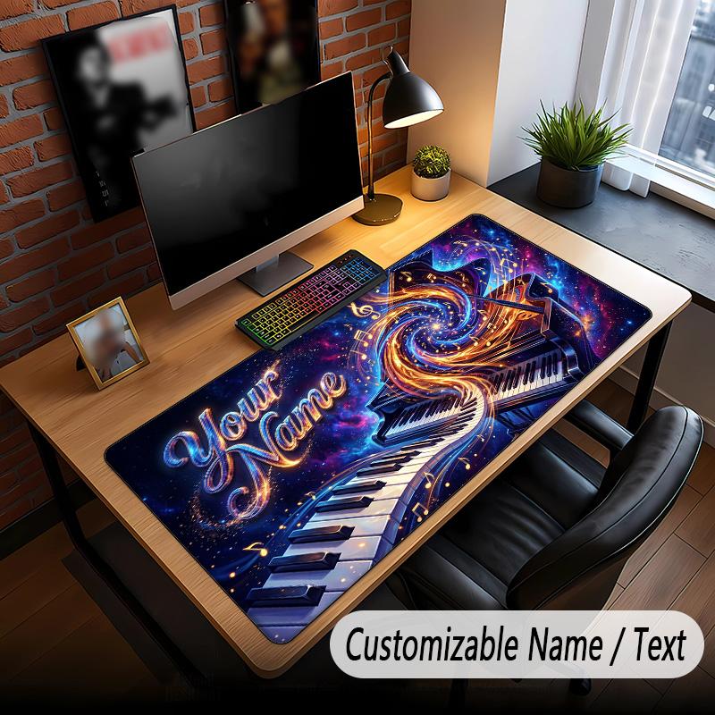 Music General Theme Custom Mouse Pad Personalized With Name Text Customized Desk Mat For Office Home Decor