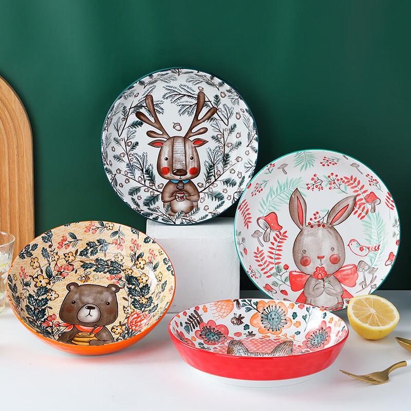 Japanese Cartoon Long-eared Rabbit Ceramic Plate