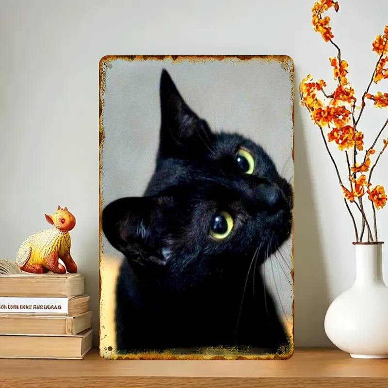 2D Flat Vintage Inspired Iron Metal Sign with Durable Construction and Rust-Resistant Coating for Room Decor