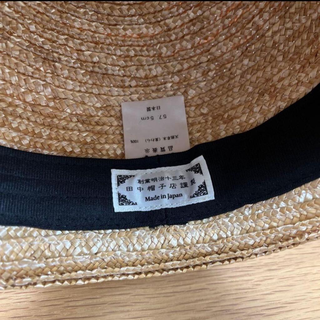 Used Extremely Beautiful Tanaka Hat Shop Straw Hat