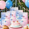 12Pcs Gender Reveal Gift Bag Boy or Girl Paper Bags Party Favor Supplies Gifts Wrapping Bags for Baby Gender Reveal Theme Party