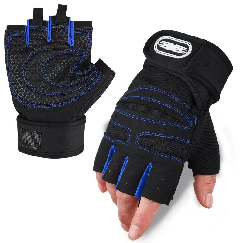 Unisex Non-Slip Fitness Gloves: Half-Finger Design with Wrist Support for Cycling, Barbell, and Training.
