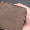Herren Schlanke Brieftasche Kurze Faltbrieftasche mit Ausweisfenster Minimalistischer Kartenhalter Geldbörse Geschenk für Ehemann Vater