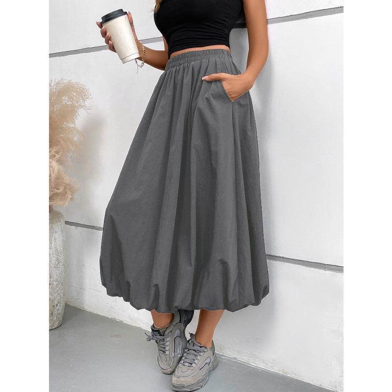 Women's Solid Color Print Casual Summer Spring Skirts