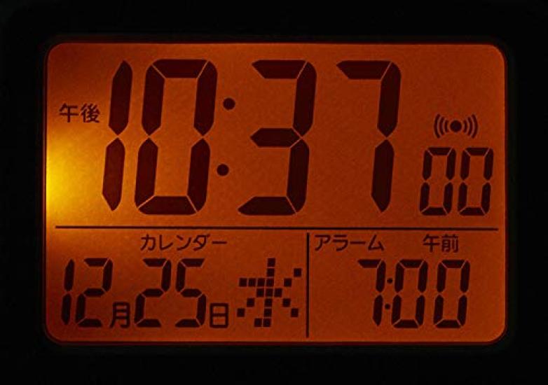 RHYTHM Radio-Controlled Alarm Clock with Voice Alarm, Travel Clock, Silver, 9.5 x 7 x 2.1 cm (closed), 8RZ214SR19