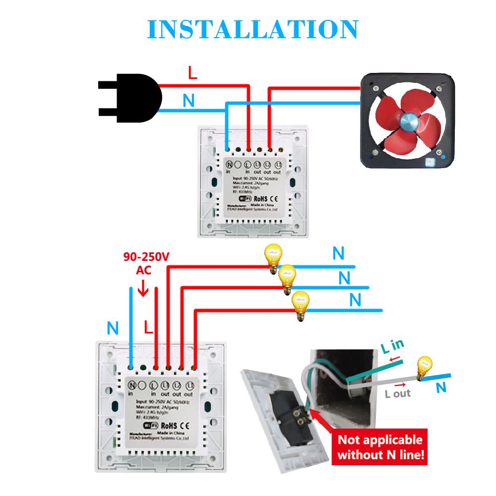 Мини-выключатели цепи 220-240V WI-FI умное освещение переключатель DIY выключате Mini smart switch подключение к выключателю схема Mini smart switch подключение к выключателю схема Mini smart switch подключение к выключателю схема 1 PCS SONOFF T1 3 Gang Smart WiFi Wall Switch 433 MHz RF / APP / Minuterie купит