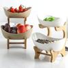 Plastic Material Fruit Plate Modern Style Cake Stand Snack Plates Snack Dish  Living Room