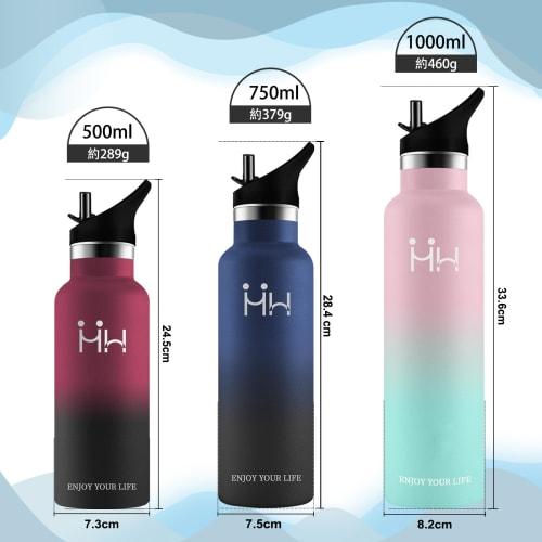 500ml Stainless Steel Water Bottle, Seamless, Easy to Clean, Suitable for Bicycles, Thermos, Coffee, Carbonated Drinks, Stylish, Vacuum Insulated, Kee