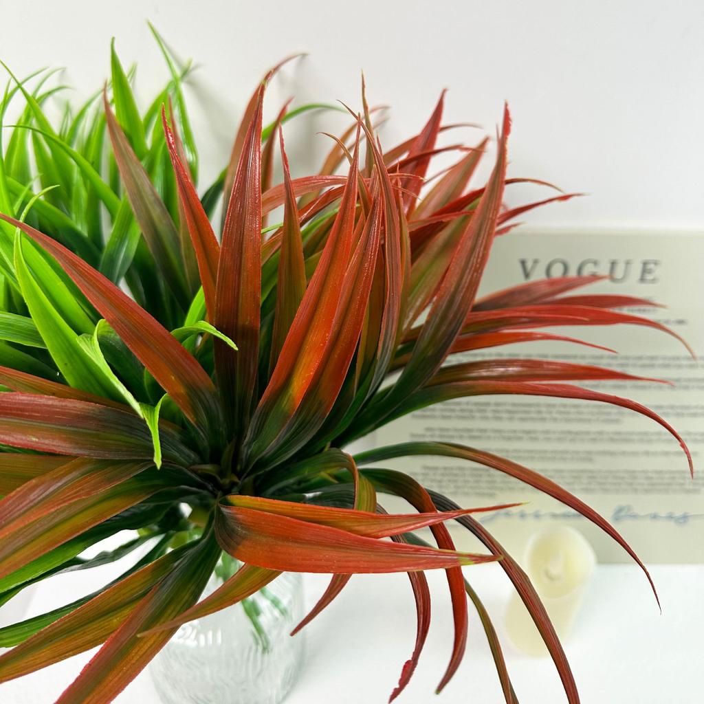 Einzelne simulierte grüne Pflanze Narzisse Hängende Orchidee Stielbündel, Künstliche Heim-Topfblumenarrangement-Ornament Gartenarbeit Dekoration