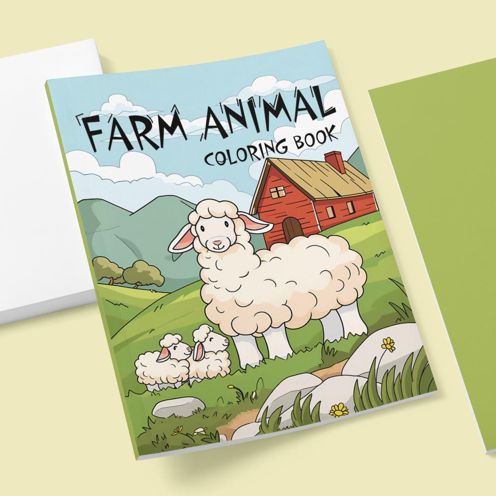 1pc, Farm Coloring Book, Teenagers Coloring Book, 30 different patterns, 100gsm thick paper, stress reliever, birthday gift
