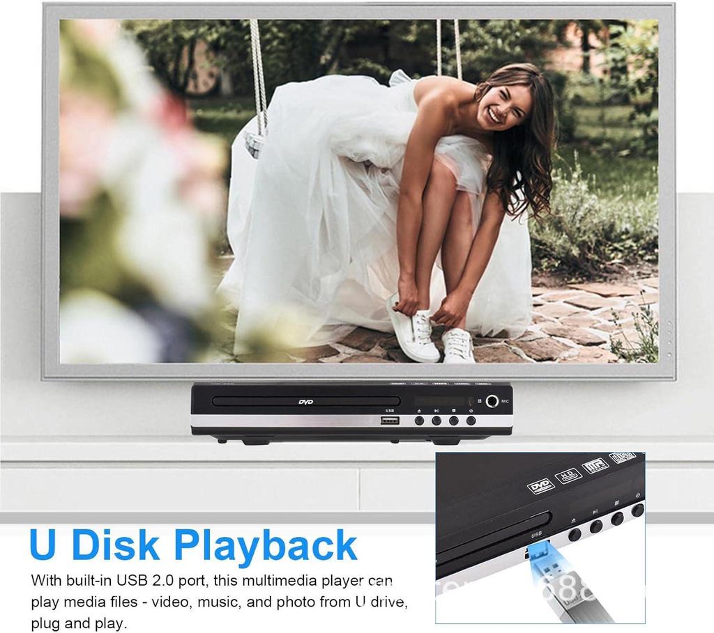 High-Definition Household DVD/EVD Player with VCD and Mini CD Support for Kids