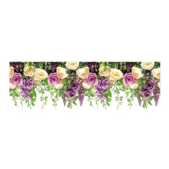 

Window Sticker Rose Vine Design PVC Waterproof Wall Sticker No Glue Residue Versatile Decorative Window Cling Decal H