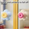 Safety Cabinet Hook Flower Shape Suction Cup Hook, No-Drill Plastic Style Handles, Rotatable Knob Adjustable Buckle for Kitchen Bathroom Lanyard