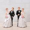 Bride And Groom Figurines Cake Toppers Resin Doll Wedding Cake Topper Figurine Valentine's Day Engagement Decor Anniversary Gift