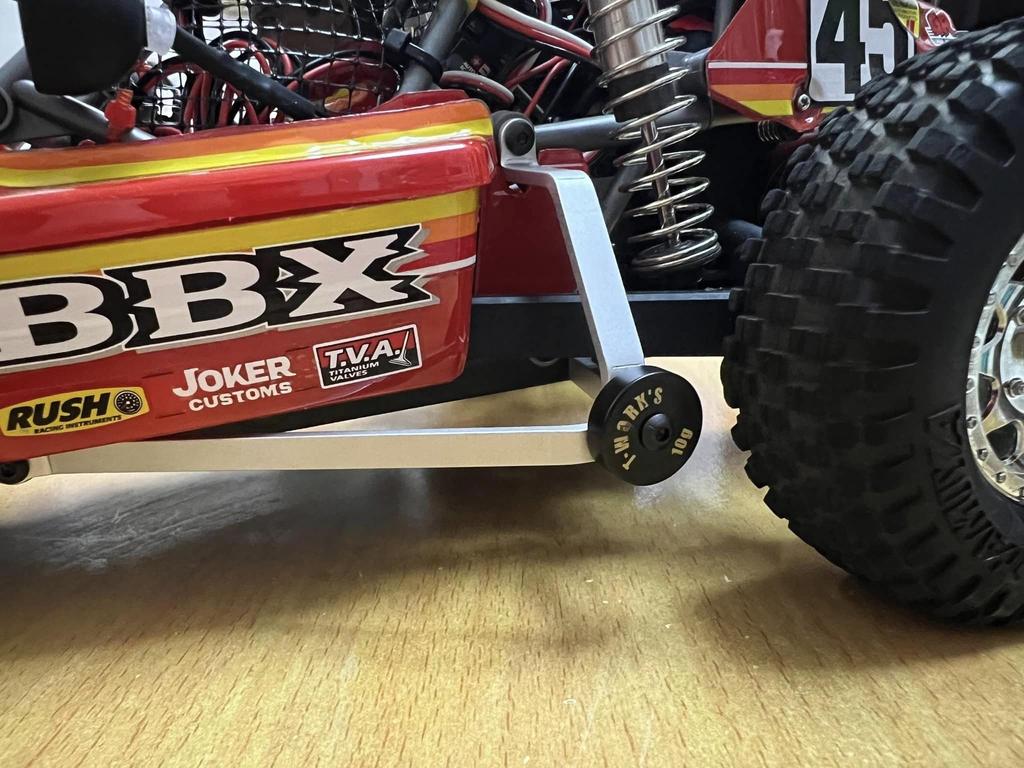 Kingfly OP Parts Aluminum Side Bumper for Tamiya 1/10 BBX BB-01 Chassis, Silver