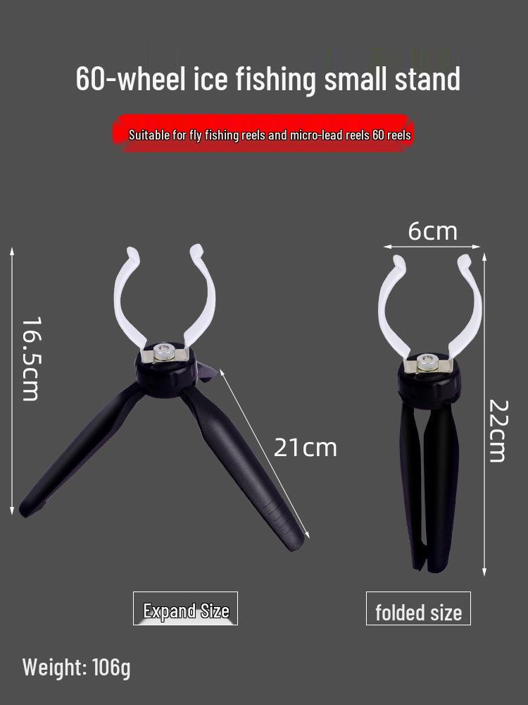 Folding Ice Fishing Rod Holder - Adjustable Winter Rod Stand & Support Frame