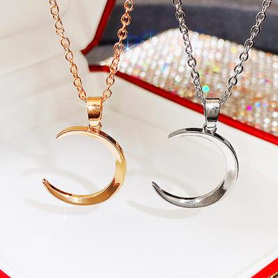Wind Crescent Pendant 2021 Minimalist Wind Moon Collarbone Chain, Simple Design Women's Neck Chain