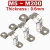 10Pcs Throat Hoop Horseback Hose Clamp Plumbing Tightening Fastening Buckles Riding Clip M5-M100 5mm-100mm 304 Stainless Steel