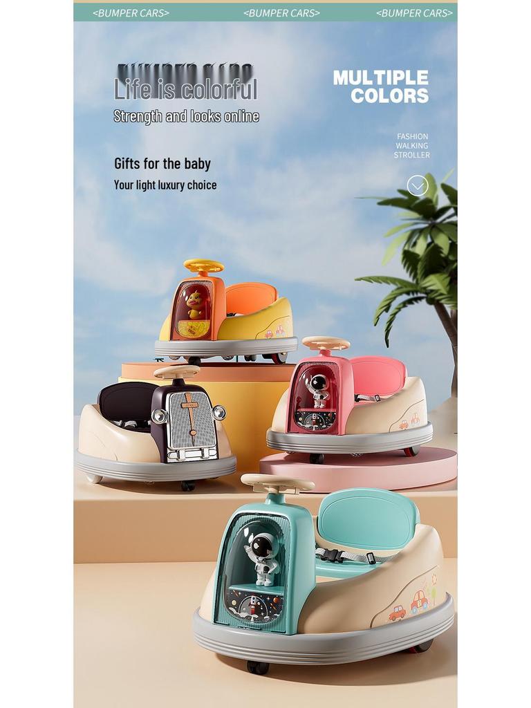 Children's Electric Bumper Car with Music & Lights – Ideal Birthday Gift for Ages 1-6