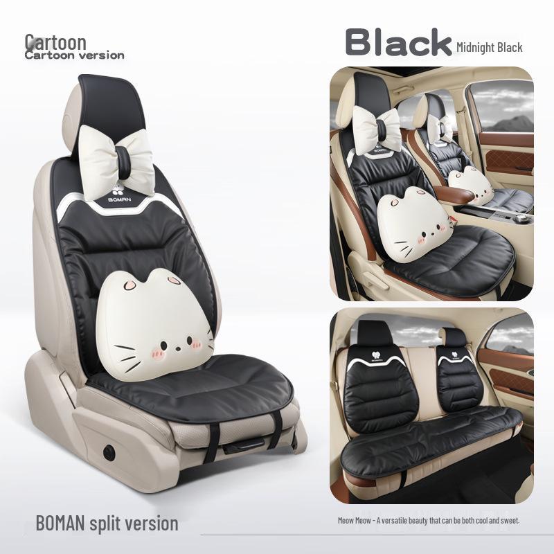 Napa Leather Car Seat Cushion - All-Season Cover for Mercedes-Benz, BMW, Tesla, Volkswagen