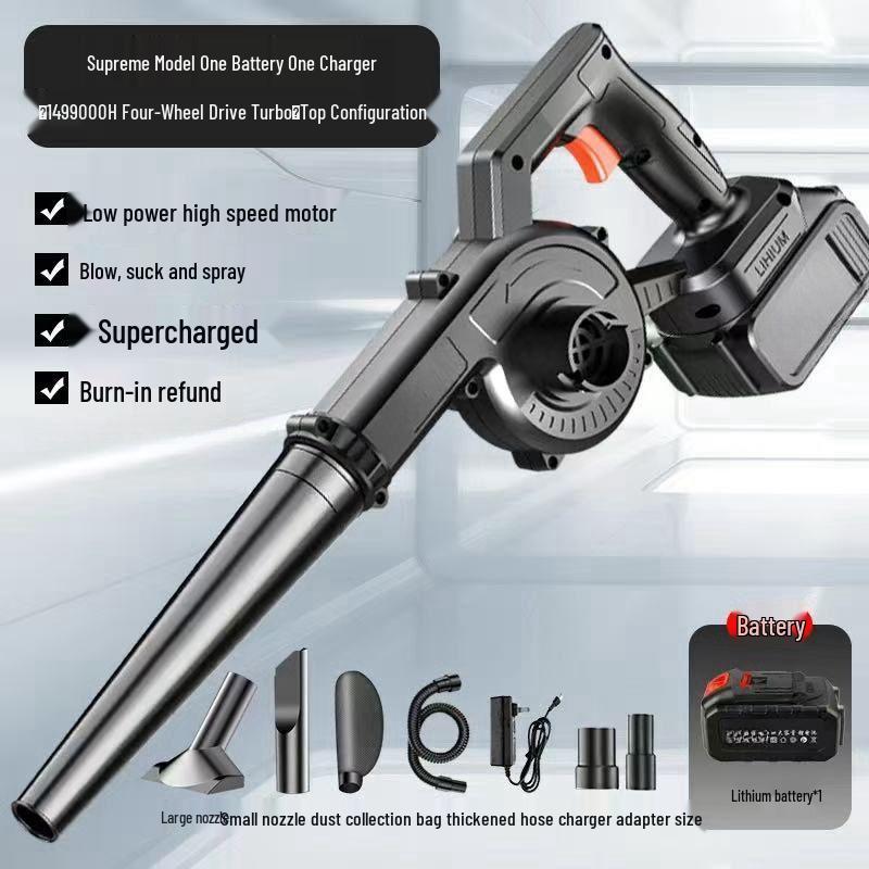 High-Power Rechargeable Lithium Battery Blower and Vacuum Cleaner Combo