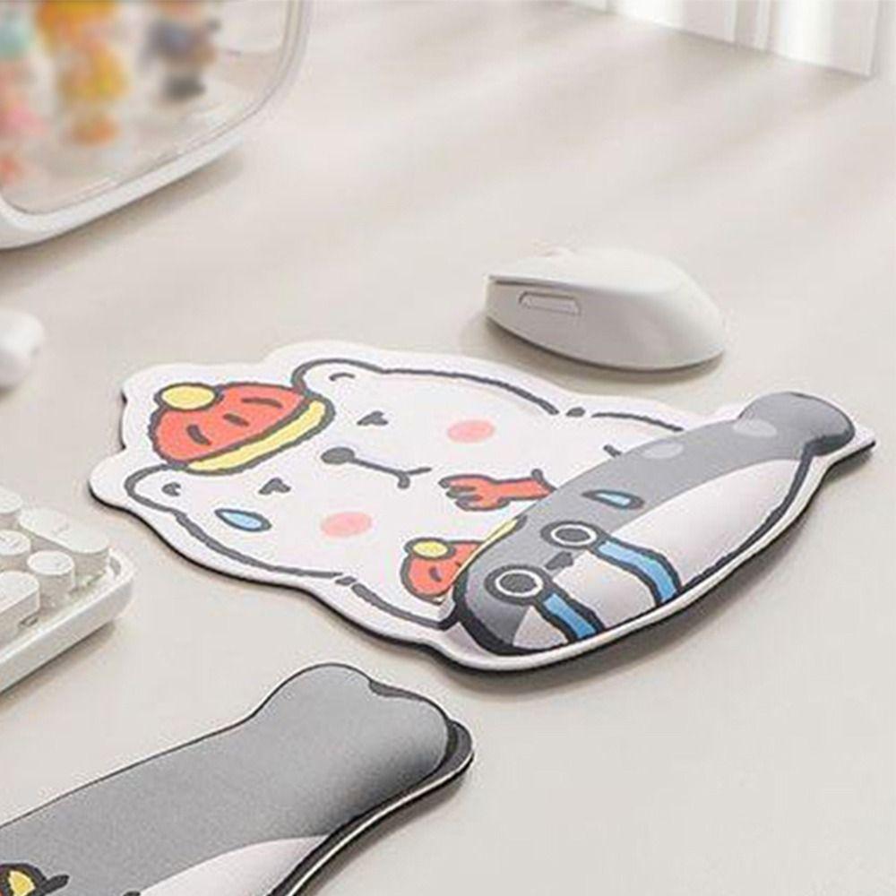 Capybara Printed Mouse Wrist Support Pad Soft Keyboard Pad Cartoon Mouse Pad  Computer Accessories