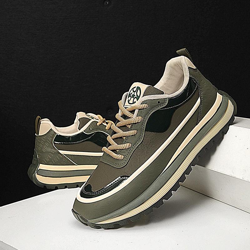 PARZIVAL Men Sneakers Casual Shoes Fashion Outdoor Sports Shoes Runner Tenis Trainer Leather Running Shoes
