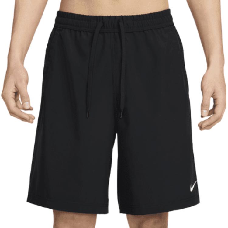 Nike Solid Color Casual Lace-Up Comfortable Mid-Waist Five-Point Sports Shorts Men shorts Black FN2999-010