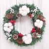 30cm Artificial Christmas Wreath - Holiday Decoration for Window, Door, or Shopping Mall Display.