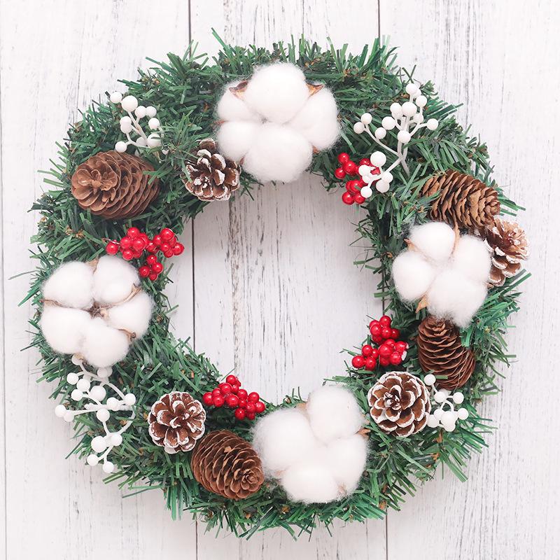 30cm Artificial Christmas Wreath - Holiday Decoration for Window, Door, or Shopping Mall Display.