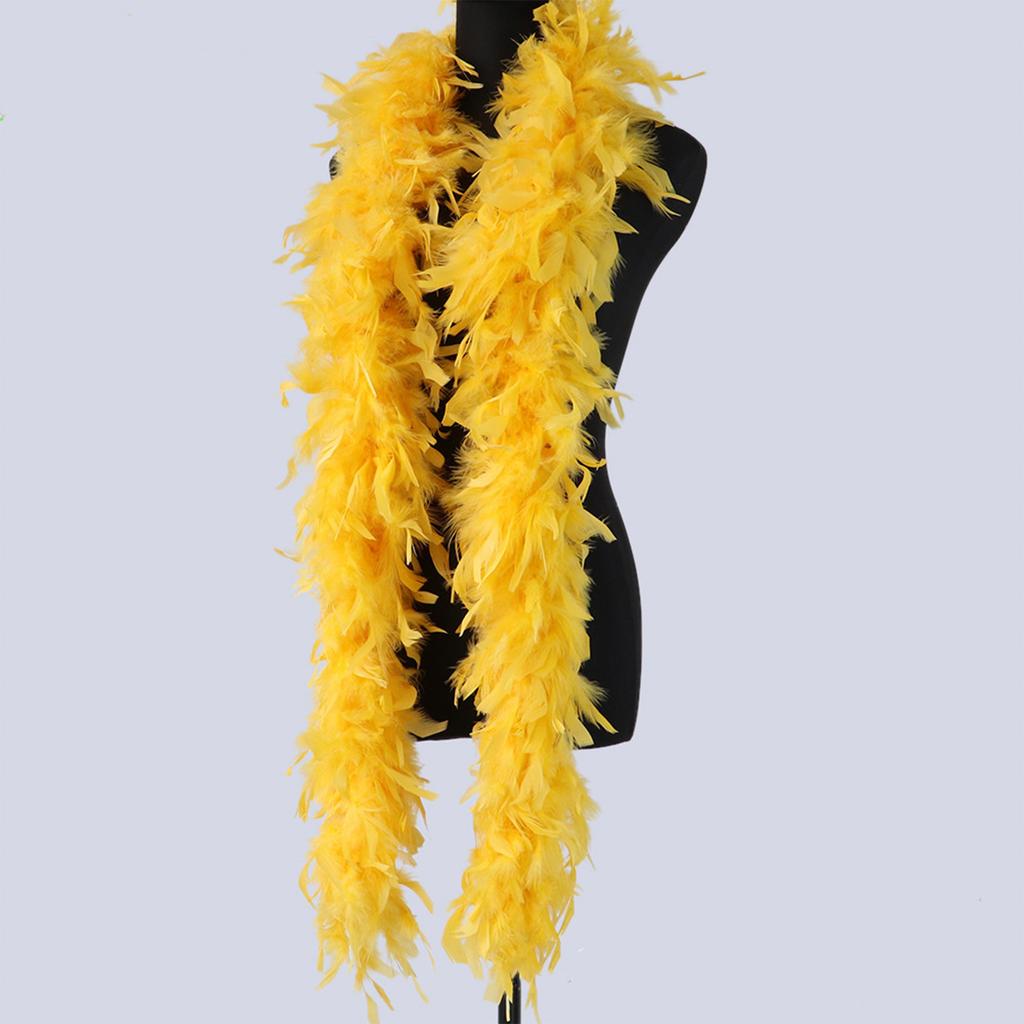 DIY 2m Puffy Turkey Feathers Boa Women's Carnival Neck Costume Accessory Professional Stage Performance Craft Ladies Fluffy Prop