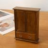 Handmade 1/12 Dollhouses Miniature Wardrobe Model Wood Closet Dollhouses Furniture with Functional Double Door for Display