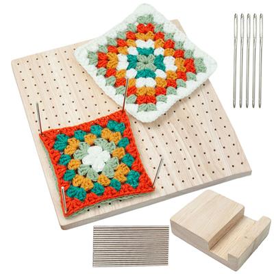 Wooden Blocking Board Granny Square Crochet Board Crafting With 324 Small Holes Blocking Mat Blocking Board For Knitting Crochet