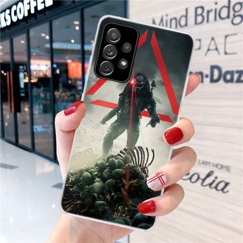 Alien Vs Predator Painted Phone Case For Samsung Galaxy A12 A22 A32 A52 A72 A02S A51 A50S A71 A70 A31 A20S Note 20 Ultra S10 A10