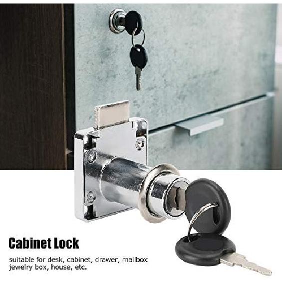 Lock Body,3-Pack Cylinder Cam Drawer Lock Desk Wardrobe Cabinet Locker Furniture Hardware Lock with 3 Keys