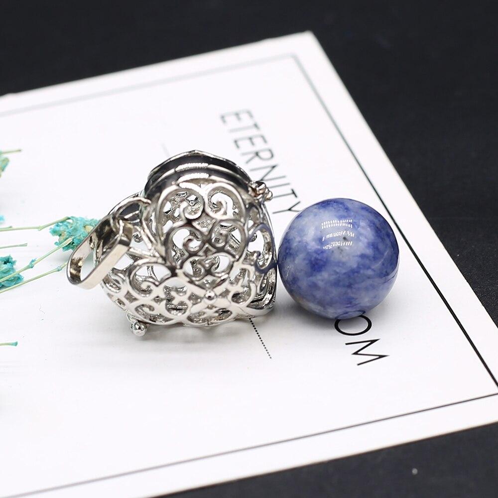 Hi New Necklace Pendant Natural Stone Heart-Shaped Cage Pendant For Jewelry Making DIY Necklace Bracelet Gift Jewelry Accessory