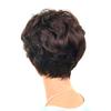 Syntetická kudrnatá paruka pro ženy Denní tmavě hnědá paruka s ofinou Krátké paruky Dámské Přírodní falešné vlasy Žáruvzdorné