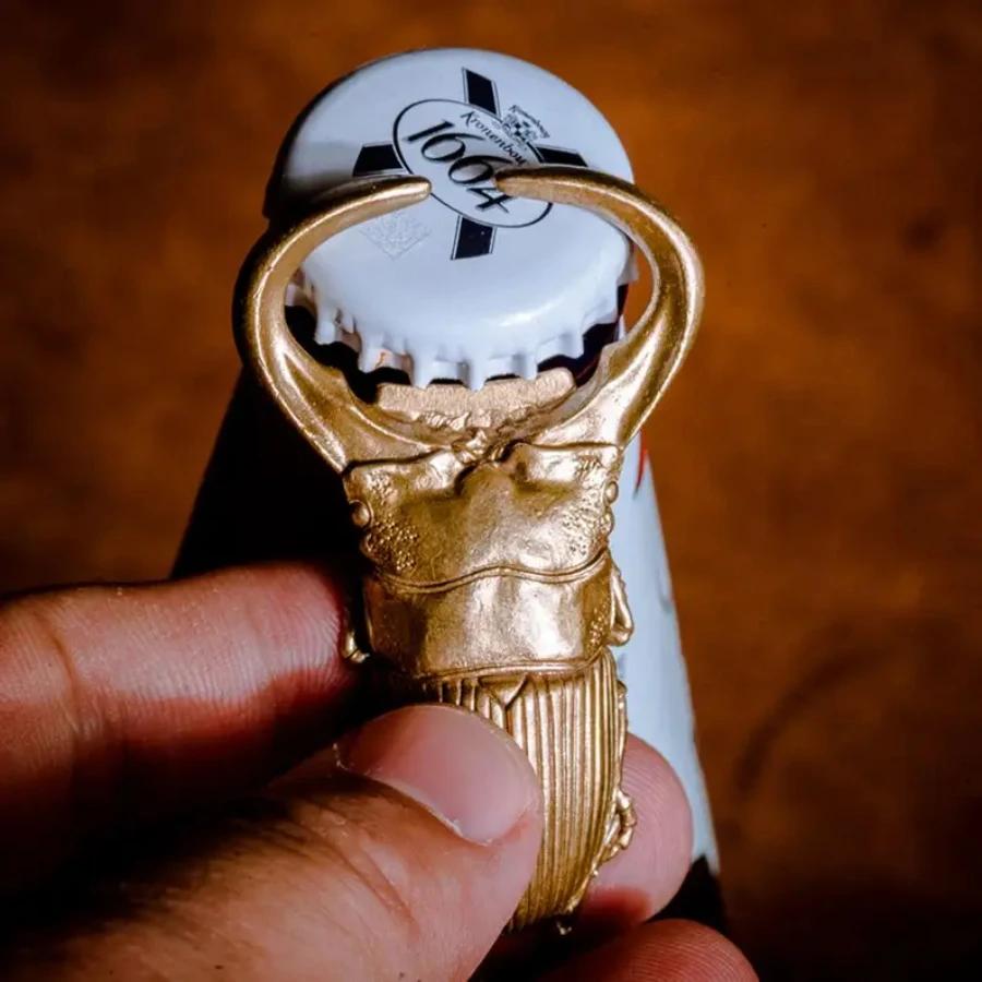 Dragon Bottle Opener Solid Arowana Brass Pendant Keychain Gothic Punk Accessory Men Gifts Bar Portable Tool Bottle Opener