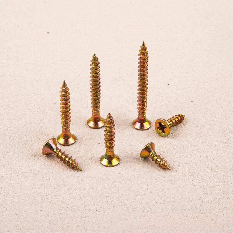 520Pcs M3.5 Countersunk Head Self-Tapping Screws Kit Color Galvanized Screw Set For Woodworking Industrial Home Decoration